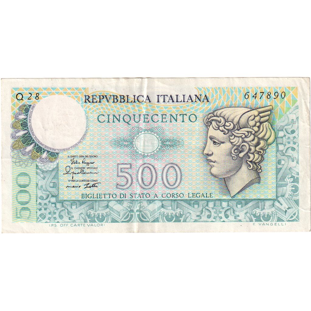 Italia,
500 lire,
14-02-1974