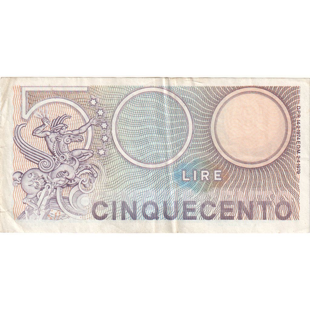 Italia,
500 lire,
14-02-1974