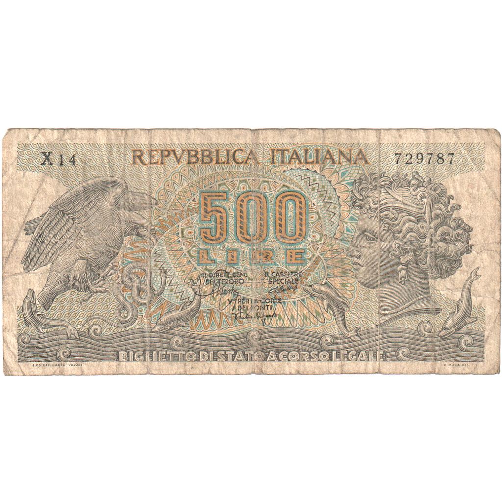 Italia,
500 lire,
20-10-1967