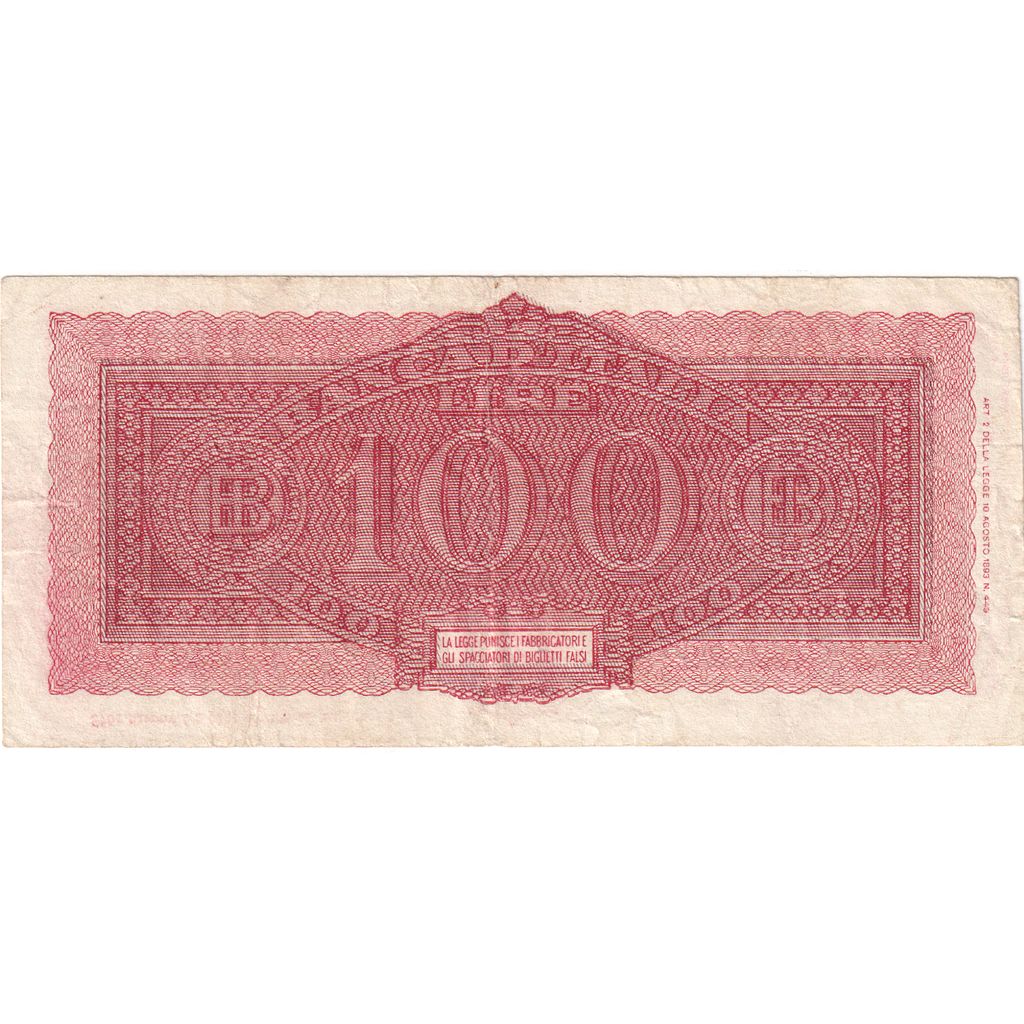 Italia,
100 lire,
UA(55-58)