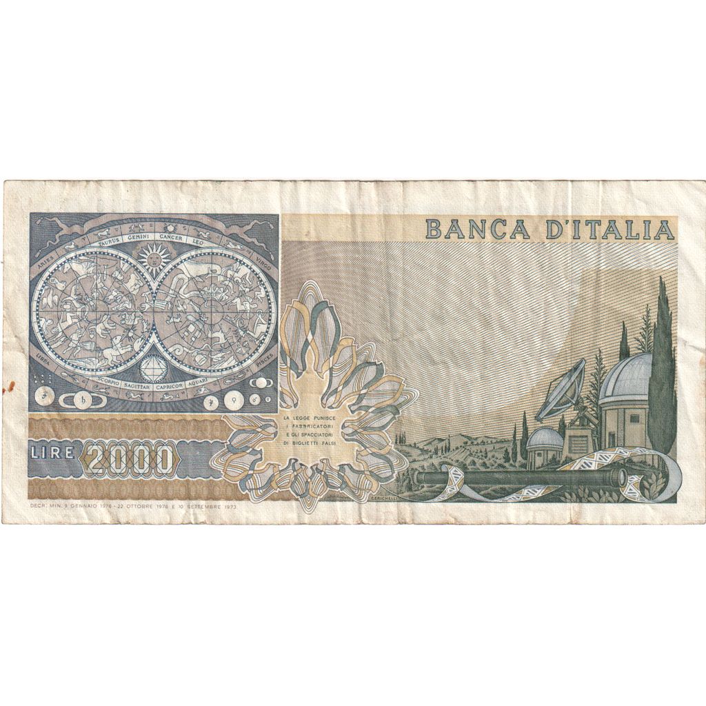 Italia,
2000 lire,
10/09/1973