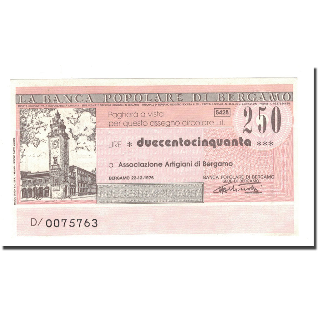 Banconota,
Italia,
250 Lire
