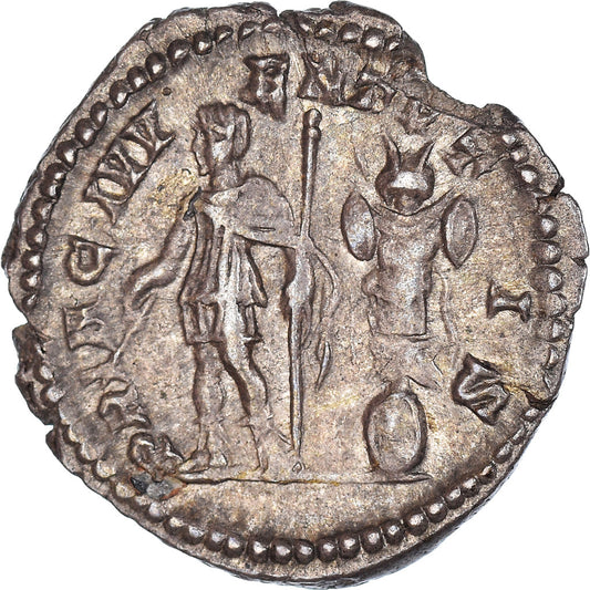 Coniare, 
  
  Geta, 
  
  Denario