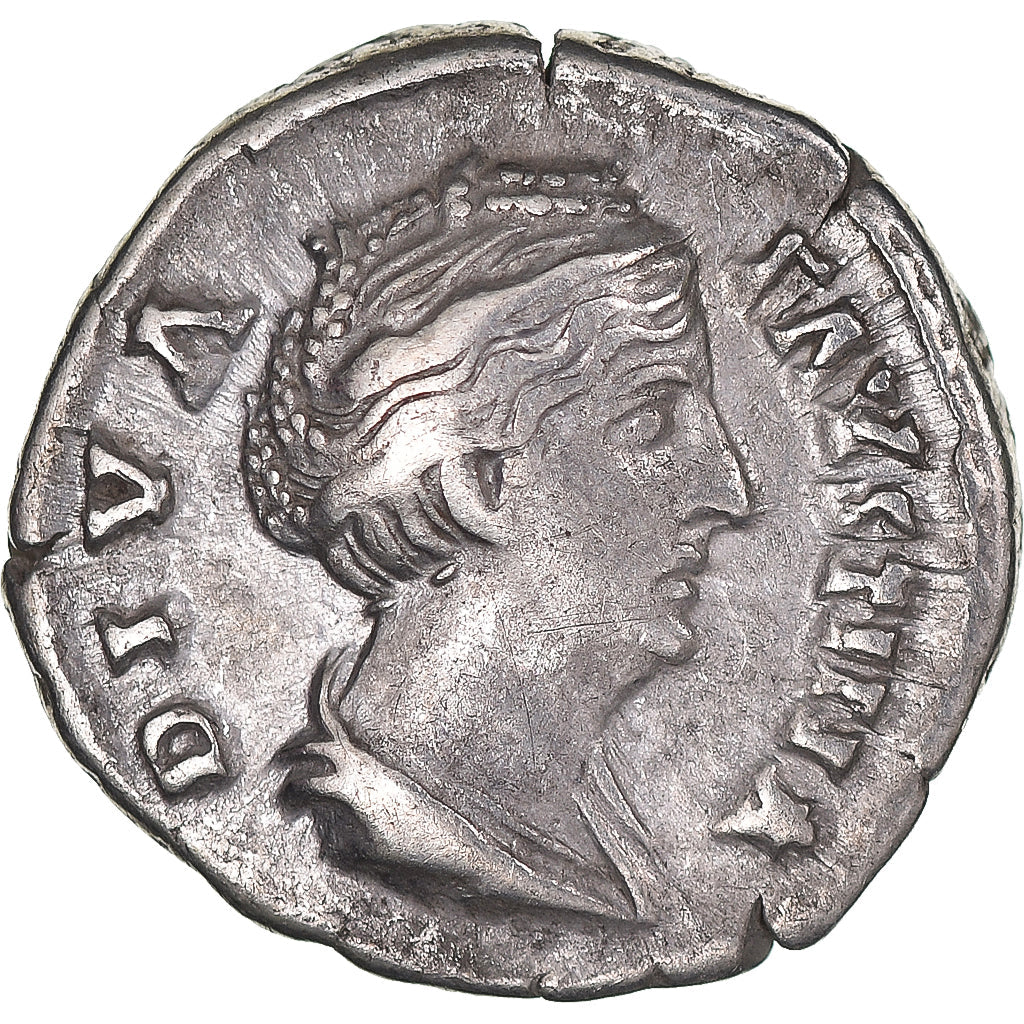 Coniare, 
  
  Faustina I, 
  
  Denario