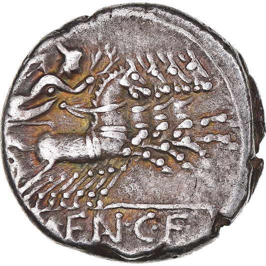 Coniare, 
  
  M. Fannio C.f., 
  
  Denario