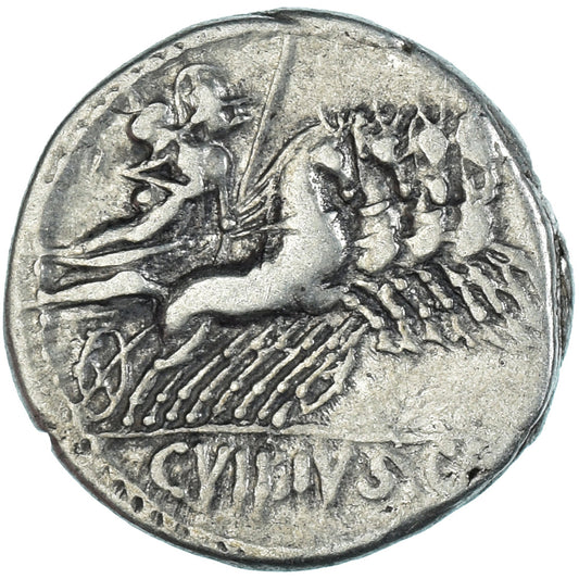 Coniare, 
  
  C. Vibius C.f. Pansa., 
  
  Denario