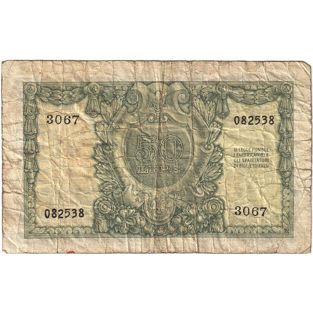 Italia, 
  
  50 lire, 
  
  31-12-1951