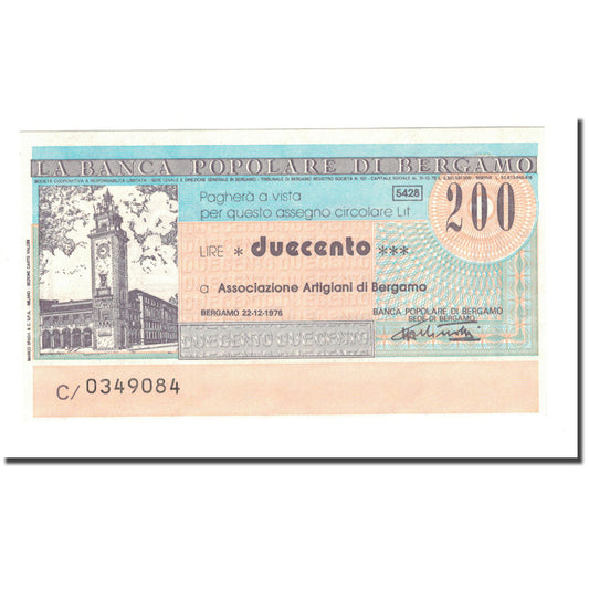 Banconota, 
  
  Italia, 
  
  200 Lire