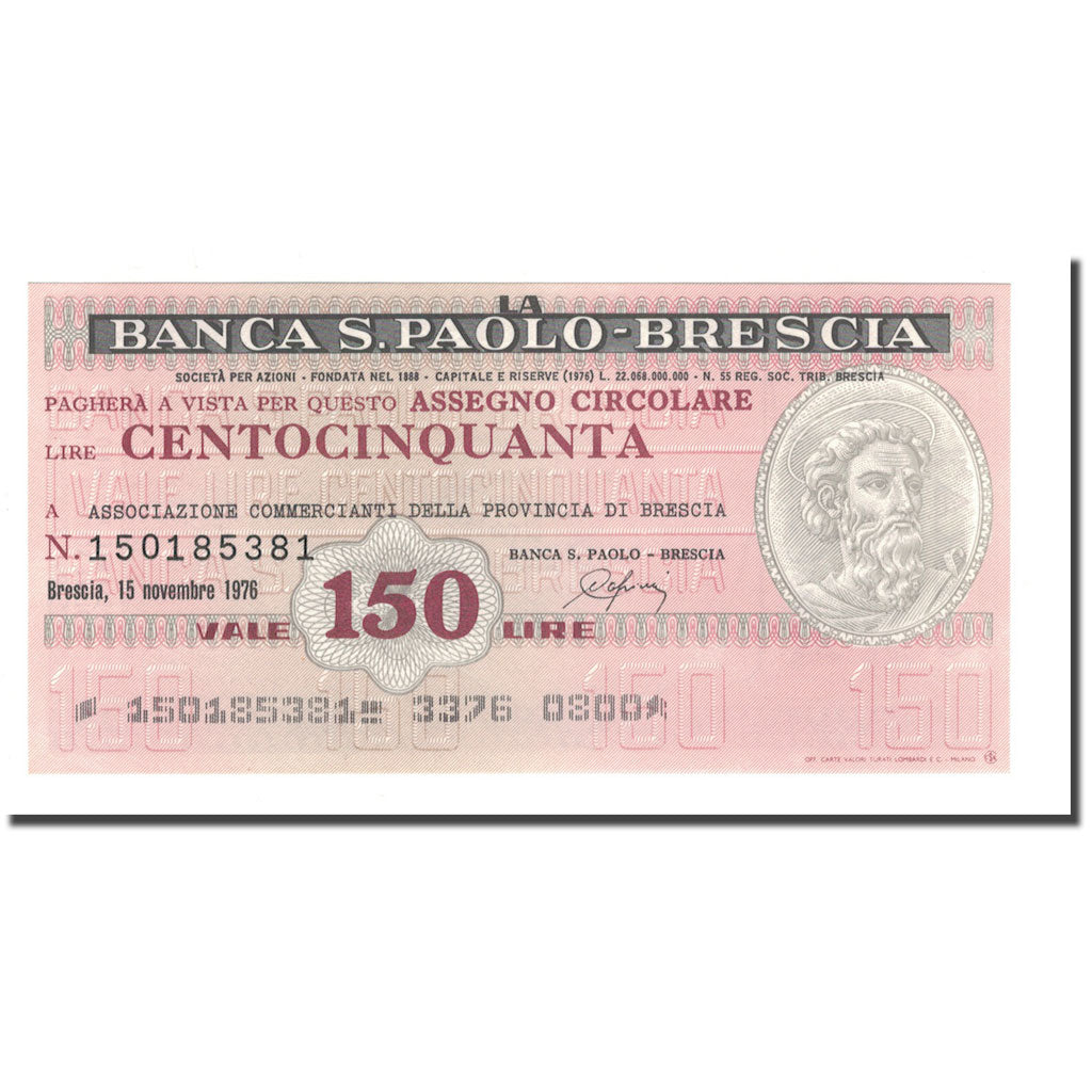 Banconota, 
  
  Italia, 
  
  150 Lire